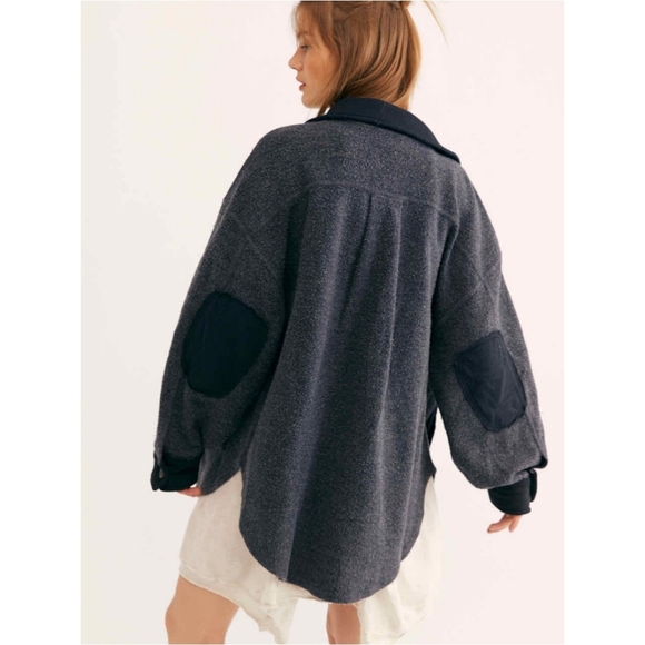 Free People Ruby Oversized Jacket Incense Nwot - Picture 2 of 9